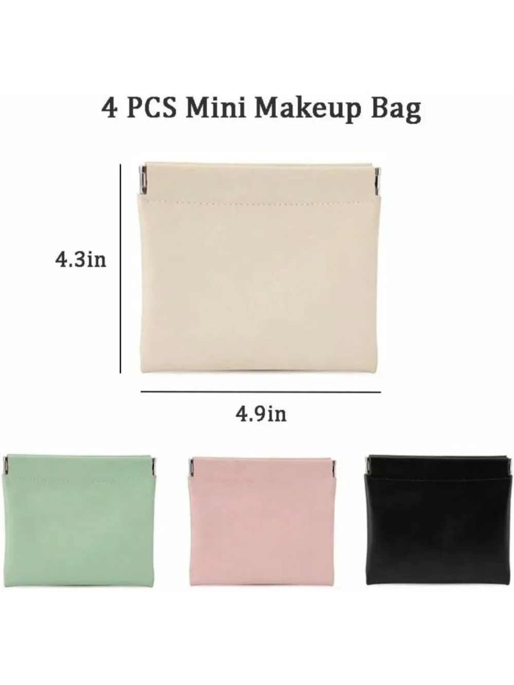 4 PCS Mini Cosmetic Bags for Purse - Small Makeup Pouches & Coin Holders